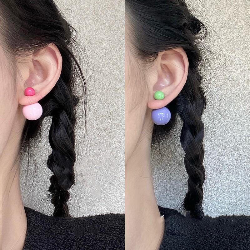 Серьги Chocho Korean Niche Design, игривые, конфетного цвета, одна пара, игла из серебра 925 пробы