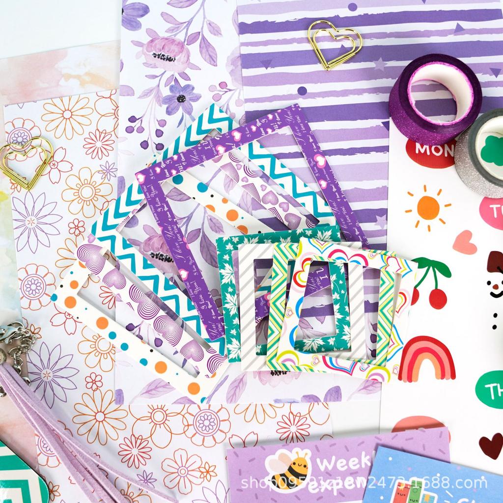 DIY Journal Set for Girls Kids Stationery Gift Box Purple Diary Notebook Kit with Stickers Washi Tape Creative Craft Making Present