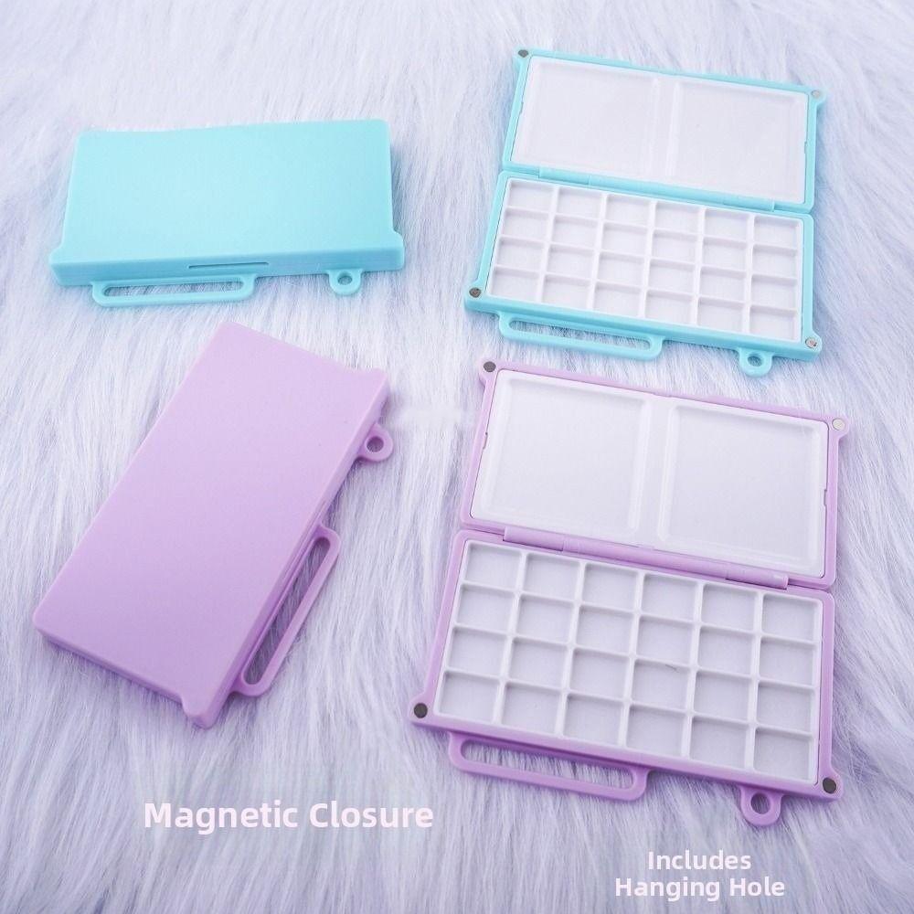 Magnetic Travel Painting Tray Mini Empty Paint Palette Compact Watercolor Paint Box  Artist