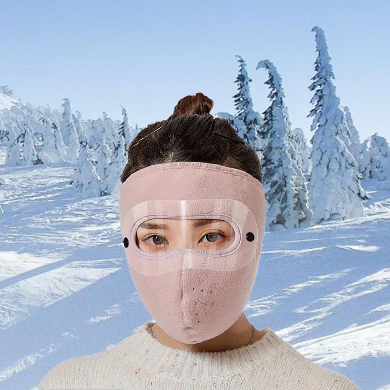 1 шт. ветрозащитная противотуманная маска для езды на велосипеде с очками бархатная флисовая защитная зимняя шапка