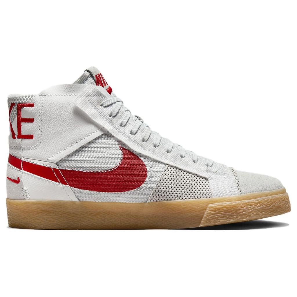 Nike Zoom Blazer Mid Premium SB Deconstructed - Platinum University Red Gum Unisex Sneakers Grey Summit-White Pure-Platinum FD5113-100