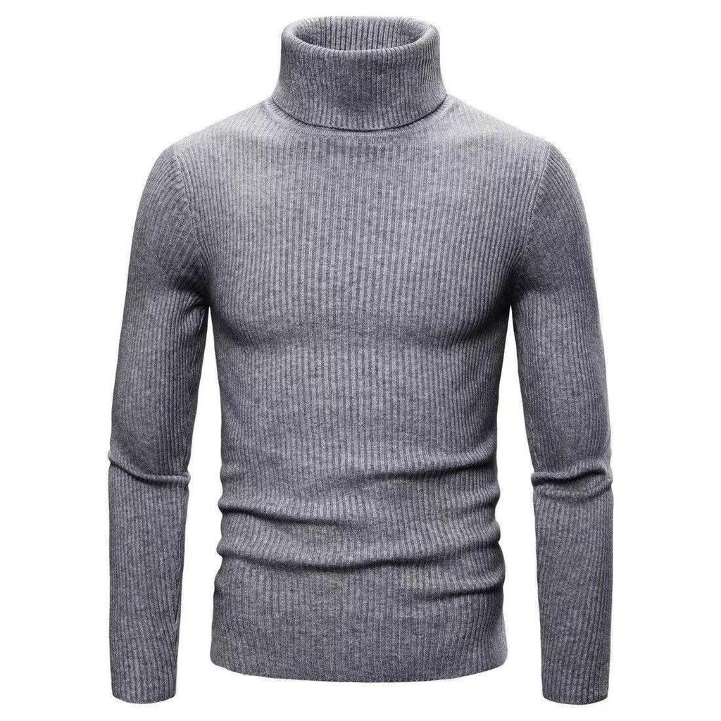 Autumn and Winter New Men's Turtleneck Sweater Male Korean Version Casual All-match Knitted Bottoming Shirt