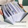 A4 Accordion File Organizer 13 Pockets Expanding Folder with Label Pocket for Office Desk School Supplies Home Storage