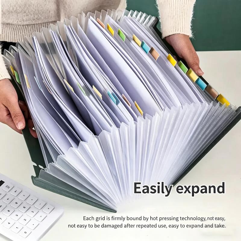 A4 Accordion File Organizer 13 Pockets Expanding Folder with Label Pocket for Office Desk School Supplies Home Storage