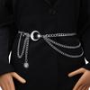 1Pc Women Waist Chain Belt For Dress Skirt Belts With Moon Star Waistbands Gold Silver Ladies Clothing Chain Accessories