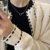 Ожерелье из стерлингового серебра S925, милый крутой стиль, цепочка на ключицу, модная европейская и американская мода, хип-хоп, ретро, ​​полое ожерелье в форме сердца