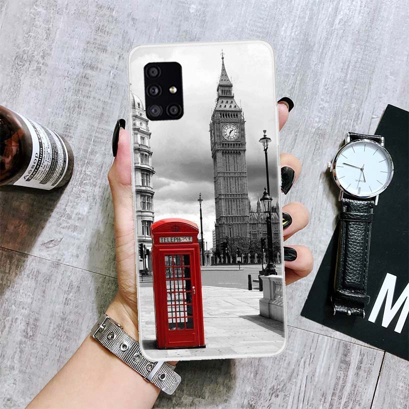 Чехол для телефона с флагом Лондона, Великобритании и Англии для Samsung Galaxy A12 A22 A32 A42 A52 A72 A51 A71 5G A41 A31 A21 A02S M12 M21 M31