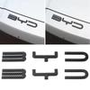 Для BYD SEAl HAN SONG YUAN DOLPHIN ATTO 3 Аксессуары Автомобильный Передний Бампер Эмблема Значок Наклейка Черный Углеродный Логотип Наклейка для Модификации