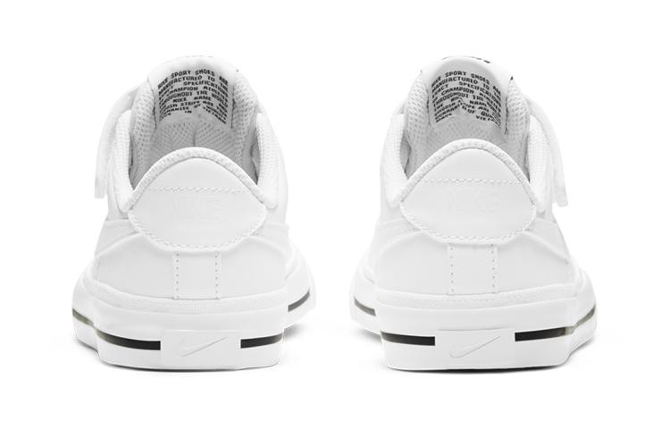 Nike Court Legacy Противоскользящая Амортизация Баланс Низкие Кеды для Скейтборда Белые Детские Возраст 3 7 Лет DA5381-100