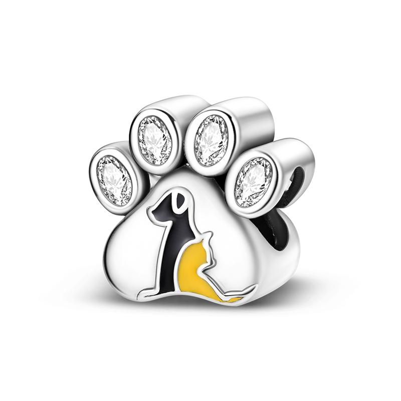 Собака Питомцы Шармы Медь Собачья Лапа Французский Бульдог Кости Бусины Подходят Оригинальному Браслету Сделай Сам Изящные Ювелирные Изделия