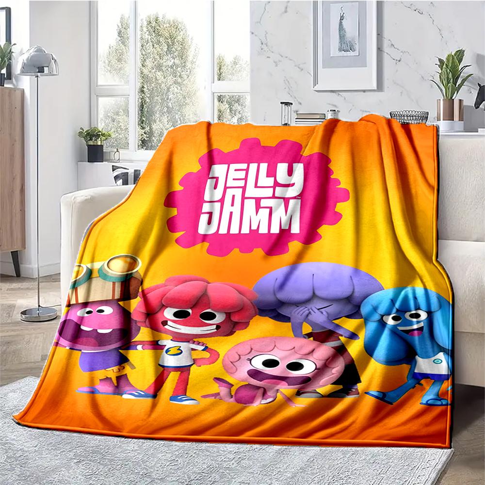 Jelly Jamm Theme Printed Blanket - Perfect for Couch, Bed, Travel & Outdoor Use | Machine Washable, Cozy & Durable.