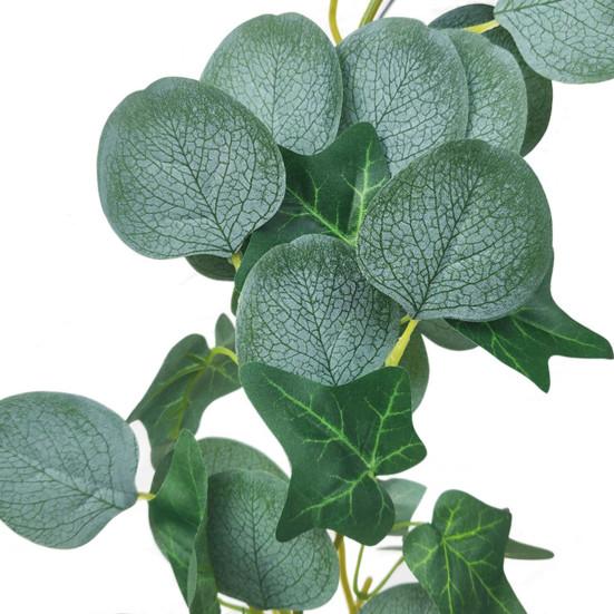 Искусственный эвкалиптовый венок озеленения растений лозы для домашнего свадебного декора сада