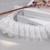 4meters/lot Diy 6.5CM Wide Frill Lace Apparel Cuff Double Layered Frill Ribbon Stereo Lace Accessories