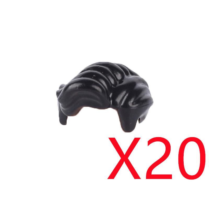 MOC Городские строительные блоки Части тела фигурок Креативные аксессуары Длинные волосы Коричневые Черные Золотые Мини-кирпичики Совместимая игрушка Подарок k030