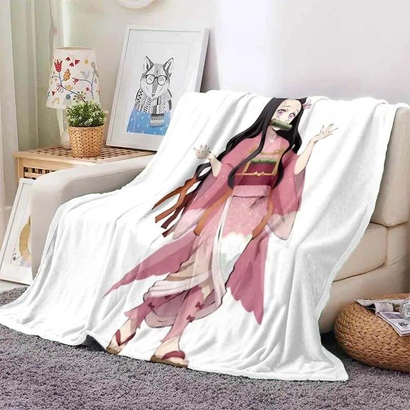 Камадо Незуко Фланелевое одеяло «Убийца демонов» моющийся чехол для дивана походный пикник модные одеяла для отдыха и сна