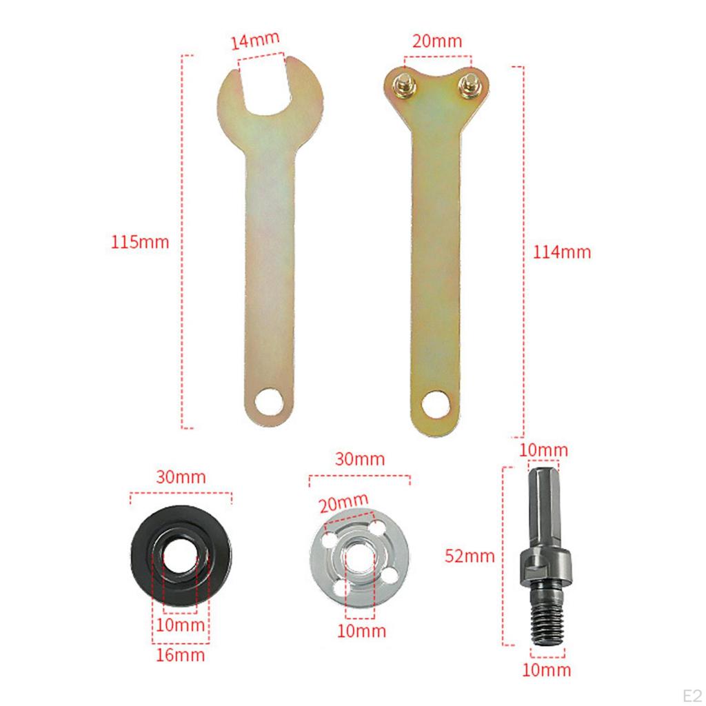 3/8"(10мм) Электрическая дрель Угловая шлифовальная машина Адаптер оправки Держатель диска Набор гаечных ключей