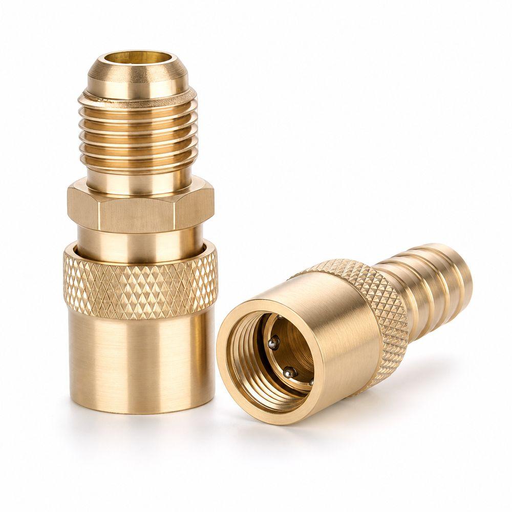 Brass Female Quick Coupling Heat Resistant Hose Barb Coupler Mold Cooling Systems