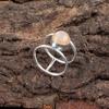 Rare Peach Moonstone Gemstone 925 Sterling Silver Jewelry Handmade Promise Ring RR-13-30