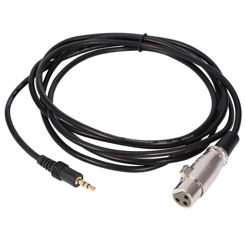 10FT 3 Pin XLR Connector Female To 18" 3.5mm Male Stereo Jack Microphone O Cord Cable
