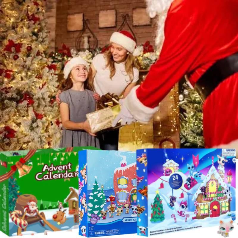 Обратный отсчет до Рождества с адвент-календарем, содержащим 24 очаровательные аниме-фигурки в красочных коробочках