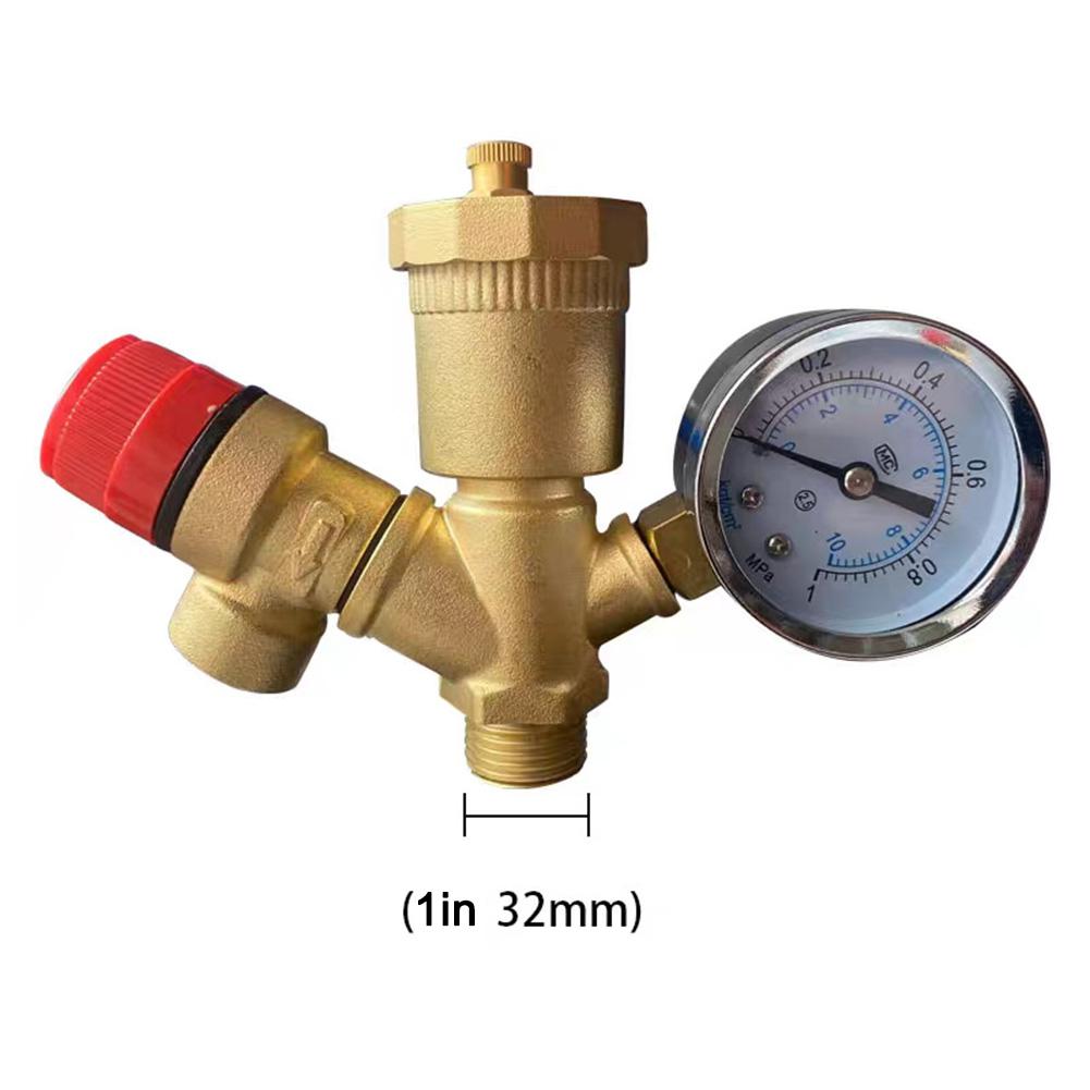 1/2'' 3/4'' 1'' Группа безопасности котла DN25 Надежный латунный клапан с манометром Быстрый Для систем отопления
