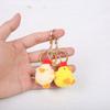 Small Doll Knitted Pendant Handmade Duck Keychain Jewelry Gift Crochet Chick Keyrings  Bag Charm