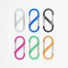 S Shaped Double Carabiner Keychain Clip Zipper Locks for Backpacks Carabiner Clip Sliding Lock Aluminum Alloy Large Medium Small Carabiner for Camping