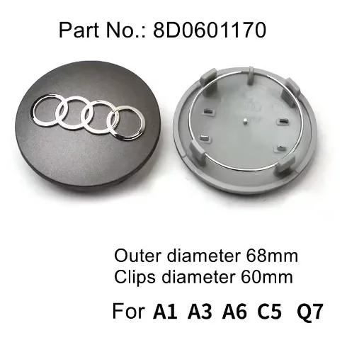 4pcs AUDI 60/61/68/69/77MM/135MM Car Wheel Center Hup Cap Cover for A6L A7 A8 A3 A4 A5 A6 S3 S4 Q3 Q5 Q5L Q7 RS3 RS4 RS5 RS6 TT