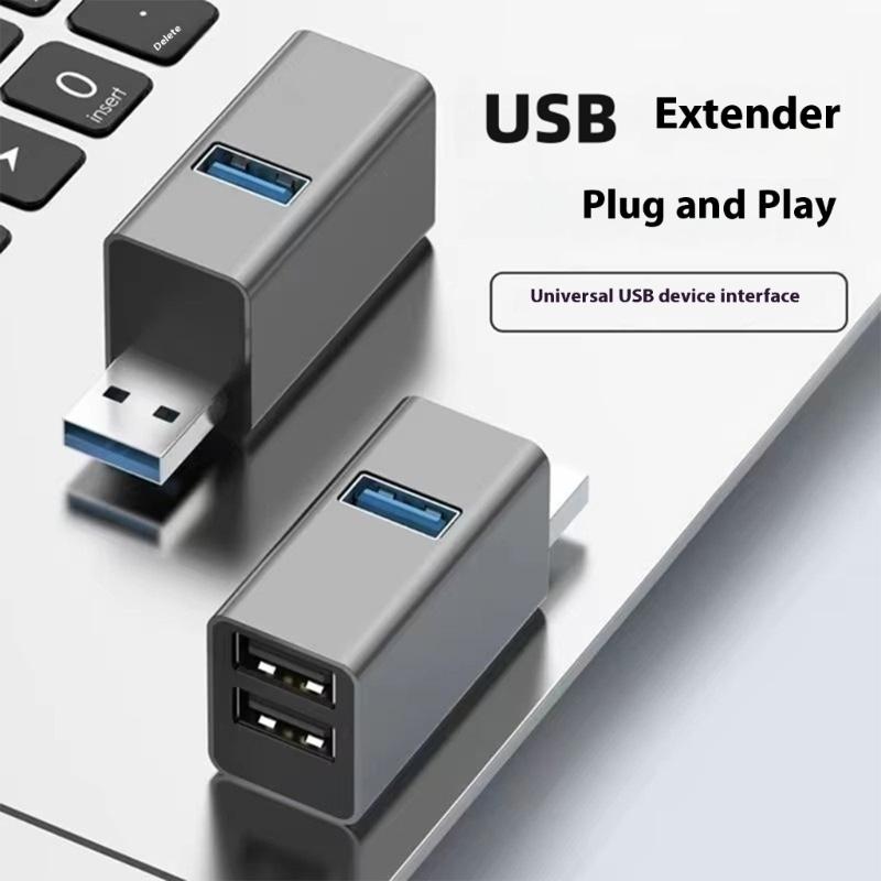 Компактный 3-в-1 USB3.0 Адаптер Подключи и Играй USB3.0 Хабы 3-портовый USB Расширитель Металлическая Конструкция Многоустройственное Подключение