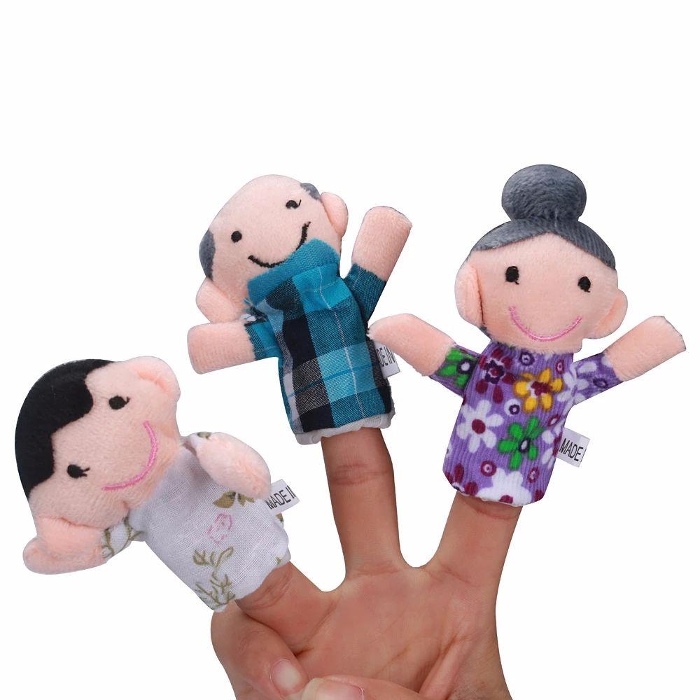 Doll Cloth Doll Toys Kids Gifts Plush Toys Hand Puppet Family Finger Puppets Set Finger Doll
