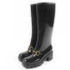Отличные дождевые сапоги Horsebit резиновые высокие сапоги черный каучук Женские 36 659707 Б/у