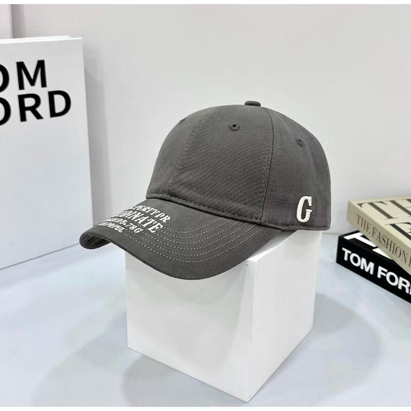 Baseball cap women's summer deep top fashion versatile face small letter embroidery sun hat sun protection cap men