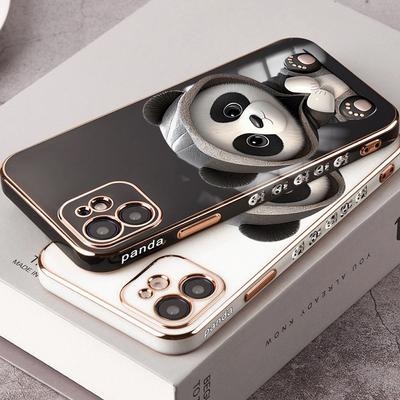 Прекрасный чехол с изображением панды для iPhone 11 12 13 14 15 Pro Max, чехол для телефона Samsung Galaxy A51 A12 A32 A52 S24 S23 Xiaomi Redmi 10 10C
