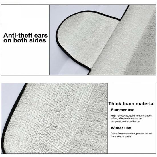 Универсальный двойной уши снег мороз автомобиля лобовое стекло солнцезащитный блок крышка протектор
