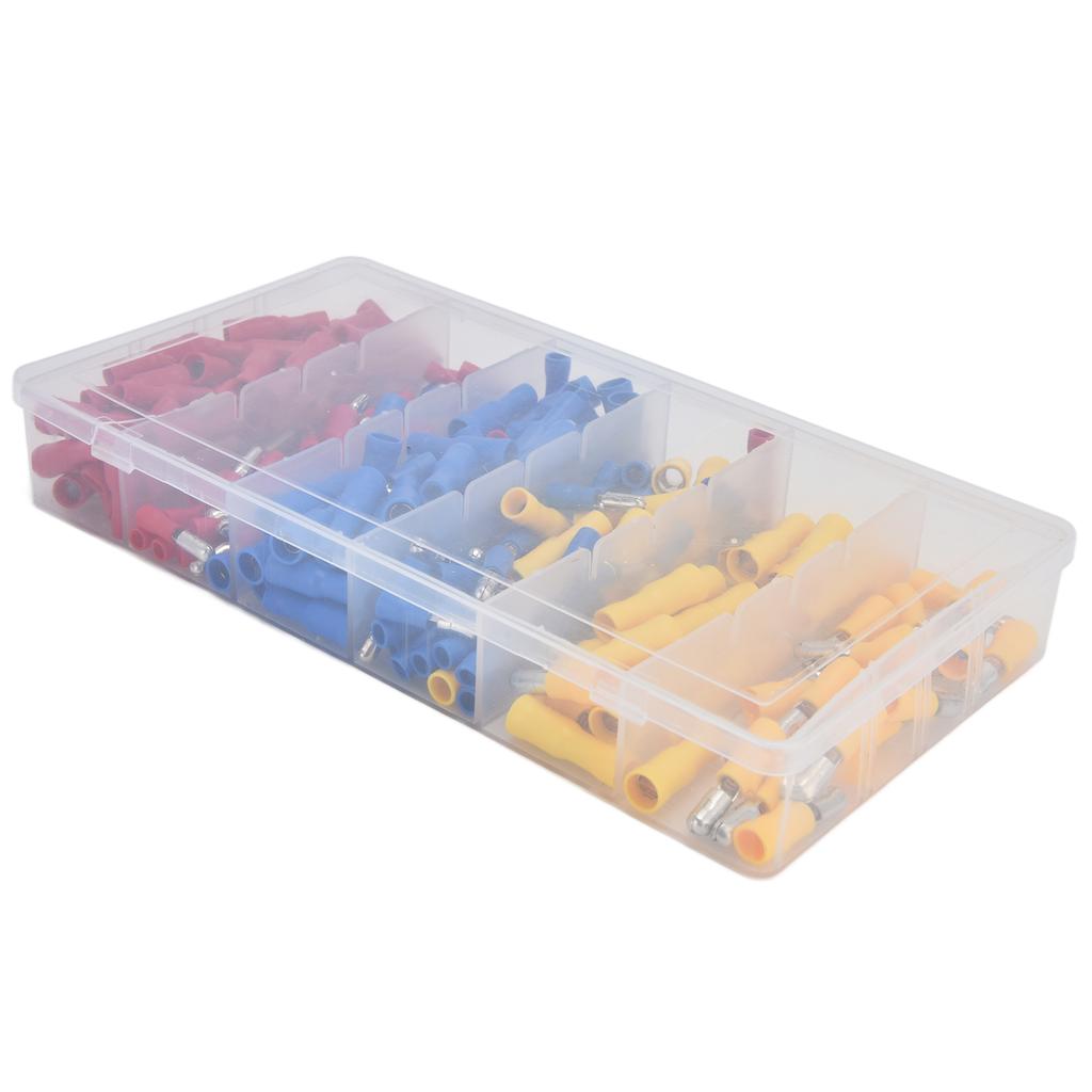 250 шт. Электрические разъемы Холоднопрессованные клеммы-соединители с коробкой для хранения для распределения электроэнергии