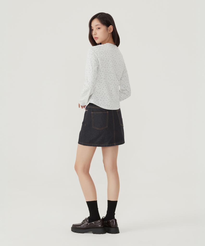 COVERNAT WOMAN Cooper Logo Long Sleeve Charcoal