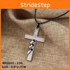 Note Anime Death Necklace With Cross Pendant On Leather Cord For Fans And Gift
