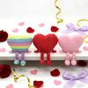 Sitting Heart Ornament Cute Heart Figurine with Movable Legs Home Office Desk Shelf Love Heart Statue Gift for Lovers Friends