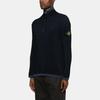 STONE ISLAND Однотонный свитер с высоким воротником, на молнии до половины, с длинными рукавами, мужской свитер Синий 8115516C1-V0020