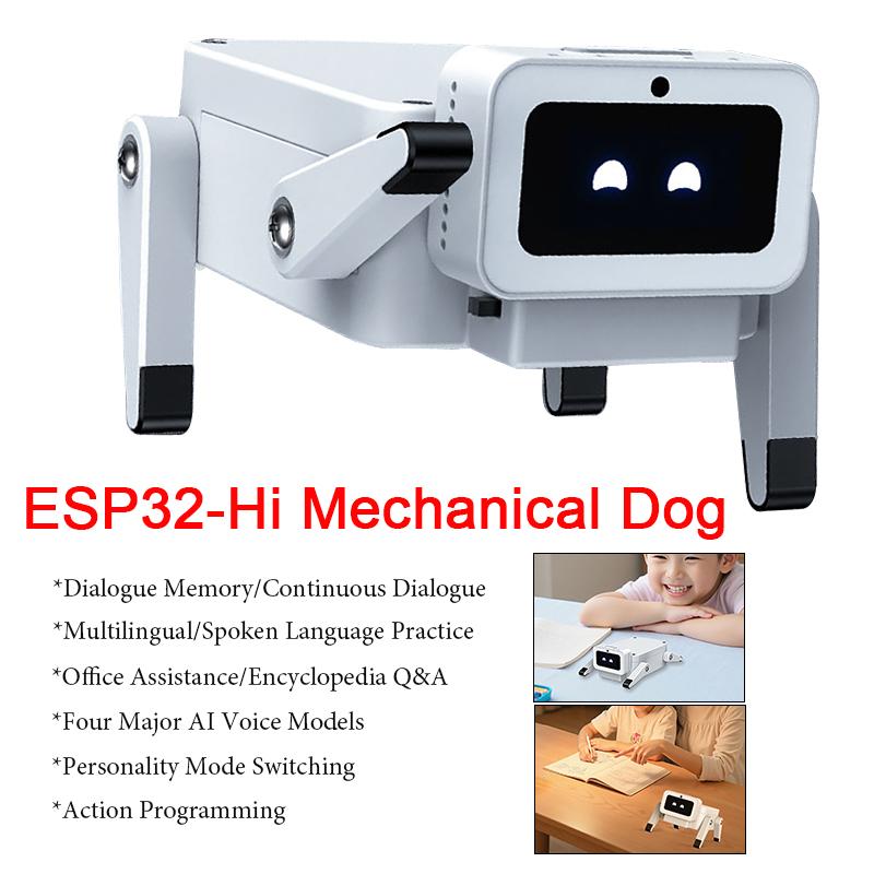 ESP32-Hi Механическая Собака с 0,96-дюймовым Цветным Экраном ИИ Голосовой Чат Робот Плата Разработки Интеллектуальный Диалог Умная Собака-Робот