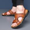 Fashion2024 Мужские модные сандалии ручной работы из кожи, сандалии для мужчин, удобная и прочная летняя обувь для отдыха на открытом воздухе, большой размер 38-48