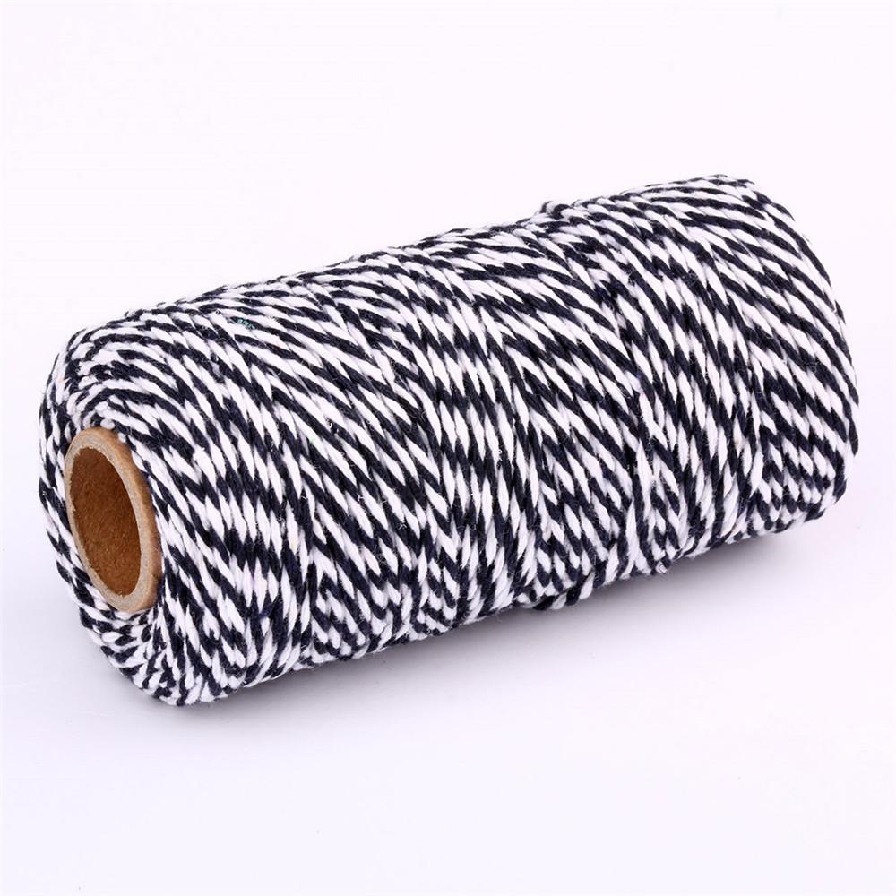 100 метров 2 мм хлопковая веревка для пекарей, хлопковые шнуры, веревка для домашнего декора, ручная работа, упаковка рождественского подарка, ремесло, подарочная упаковка «сделай сам»