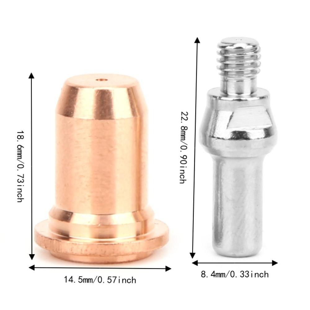 20pcs 0.9mm 1.0mm 1.1mm Plasma Nozzle Kit Cutting Torch Electrode For Plasma Cutting