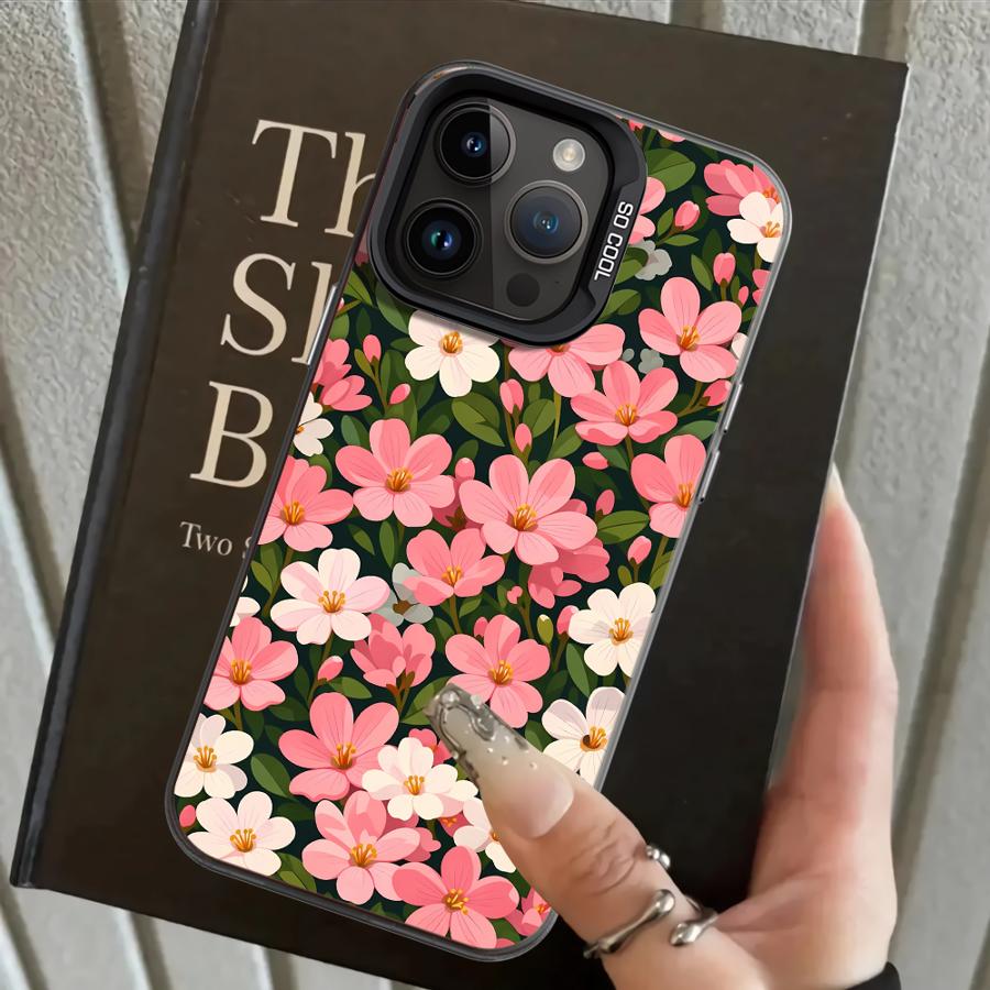 Чехол для iPhone 17 Pro Max 14 XS Air XR 16 15 Plus 13 Pro 12 11 Задняя крышка телефона Розовый Цветочный Морской