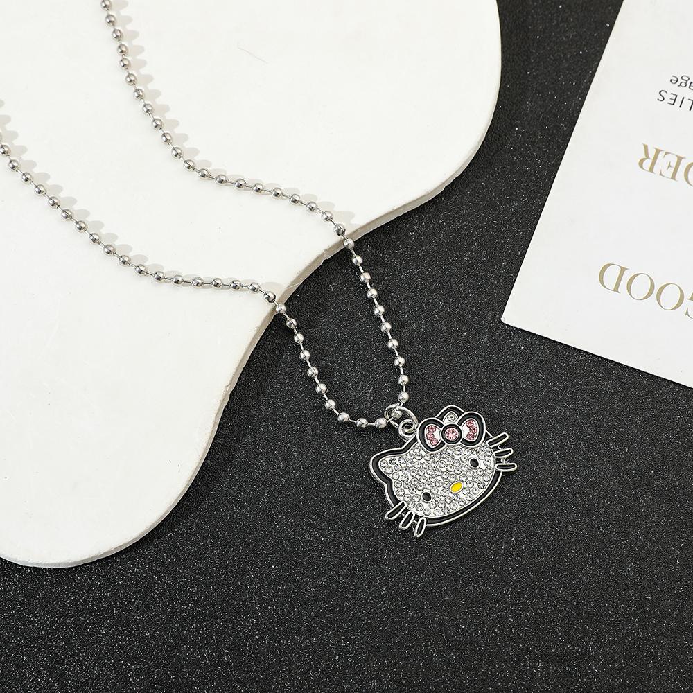 Ожерелье Sanrio Hello Kitty Модная Аниме Фигурка Кулон-ожерелье Hello Kitty для Студентов Вечеринка по Случаю Дня Рождения Ювелирные Изделия Подарки