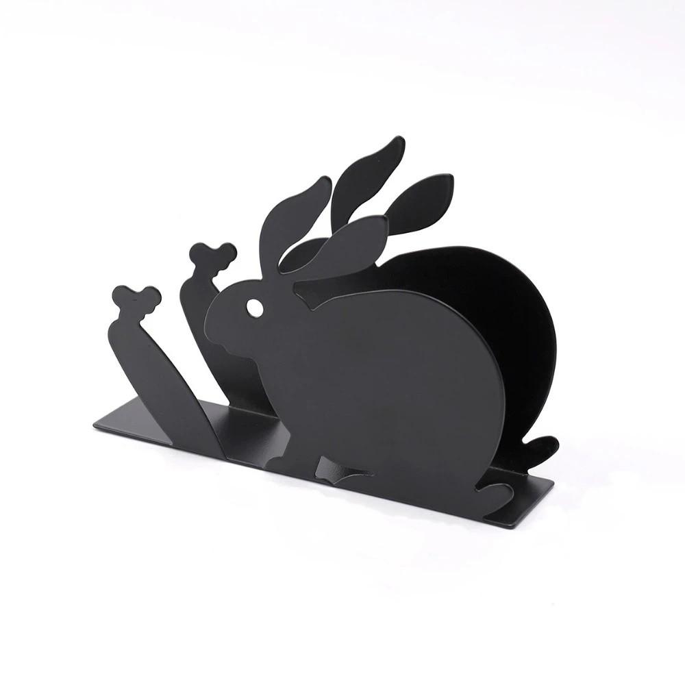 Iron Paper Towel Holder Butterfly Rabit Shape Tissue Dispenser Napkin Storage Cafe