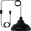 Black Pendant Lights, Dimmable with Plug In Cord and ON/Off , Industrial Hanging Kitchen Island Light Fixture