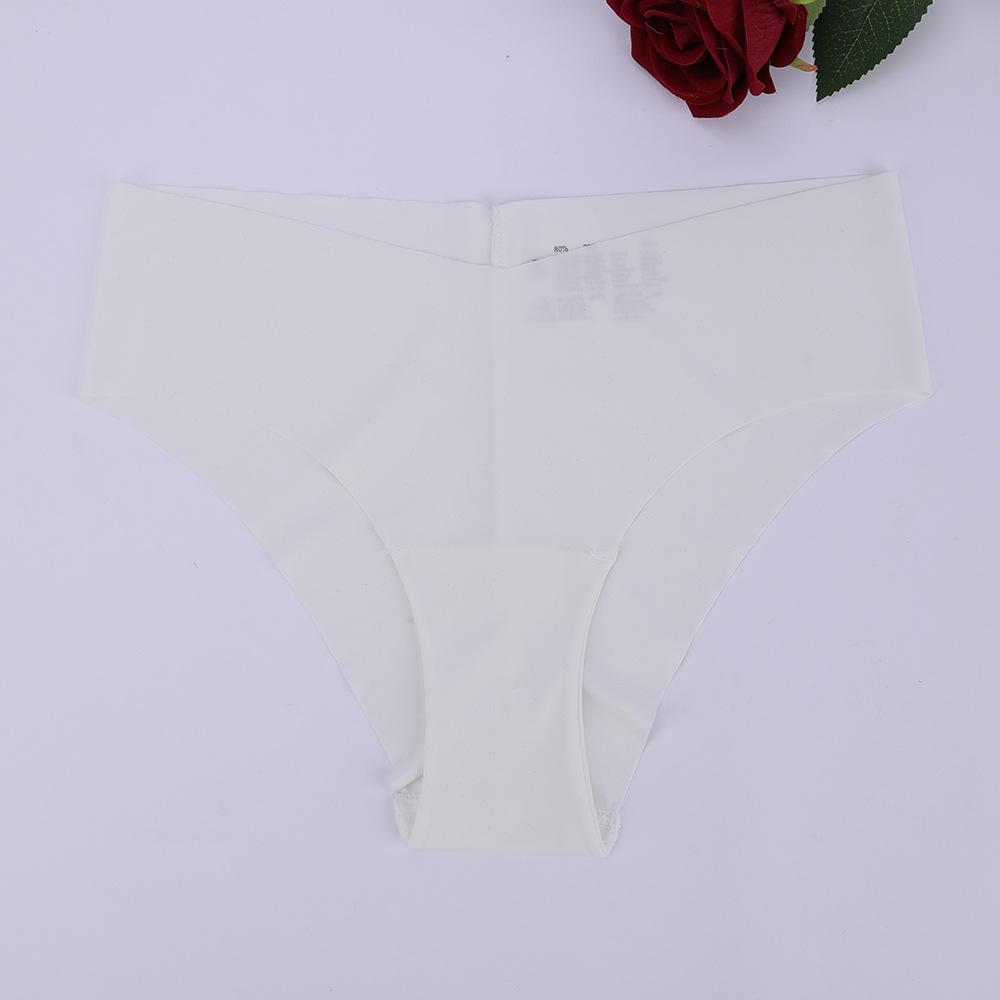 Женское бесшовное нижнее белье с низкой талией, сексуальные дышащие трусы из ледяного шелка