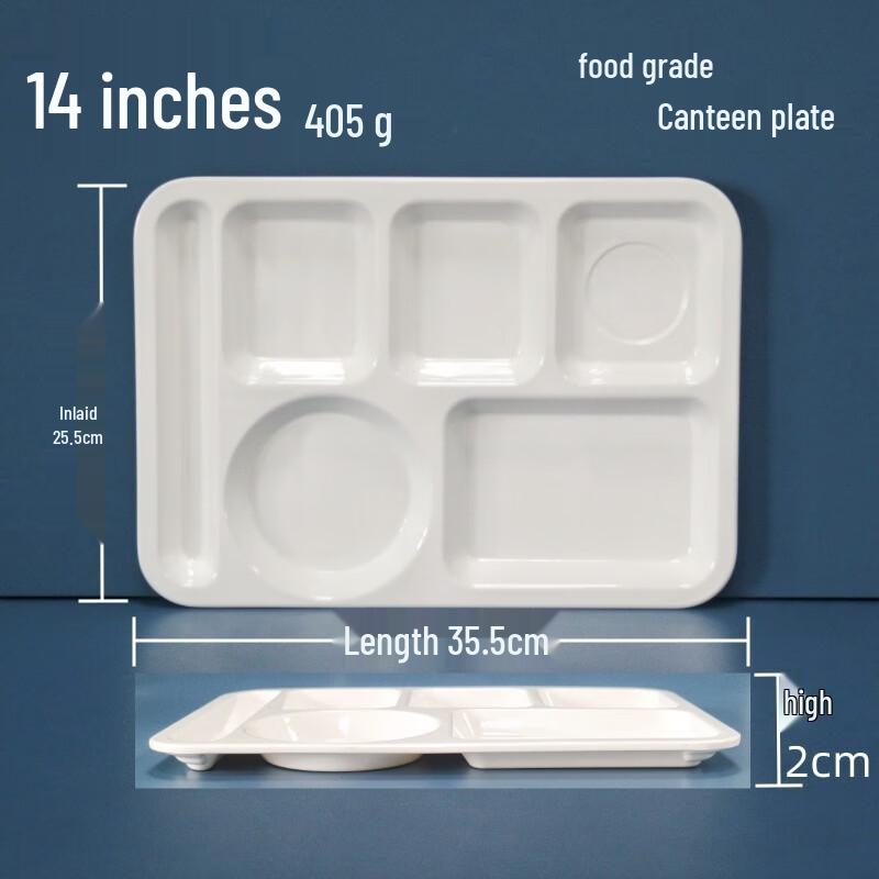 White Melamine Divided Dinner Plates & Sets