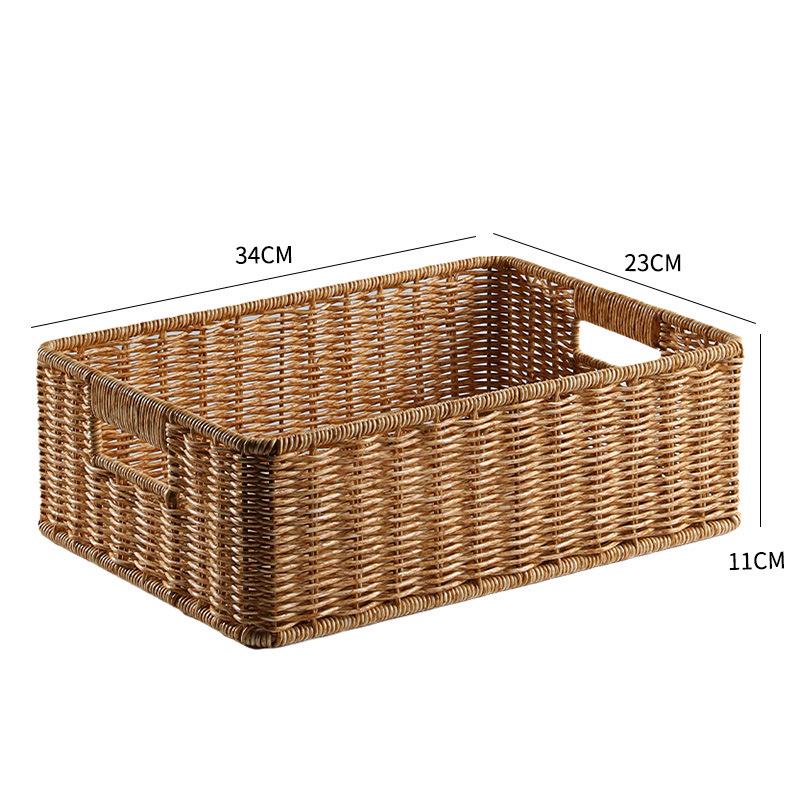 Корзина для хранения на столешницу в скандинавском стиле из ротангового плетения для журнального столика в гостиной
